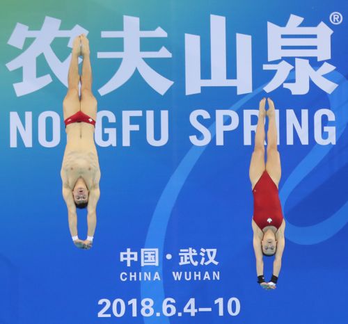 跳水世界杯在熊猫体育中心开幕</br>中国“梦之队”包揽首日两金(图4) 跳水世界杯在熊猫体育中心开幕</br>中国“梦之队”包揽首日两金(图4)